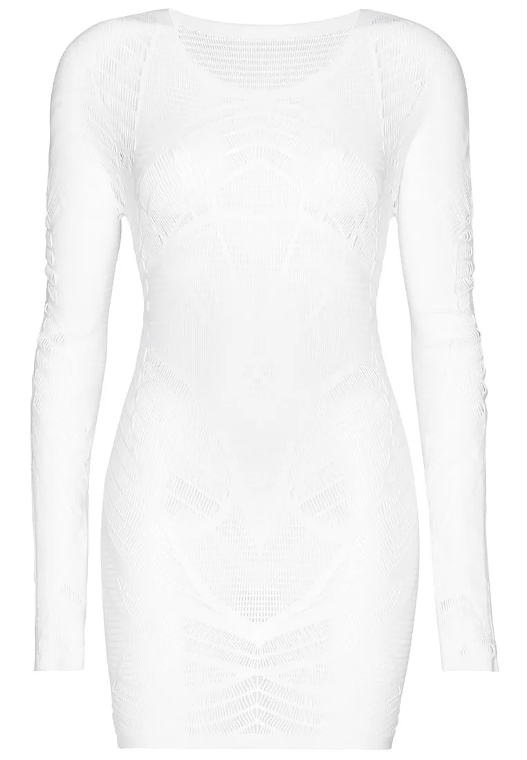 Wolford Maglione Pizzo Donna Bianco S Maniche Lunghe