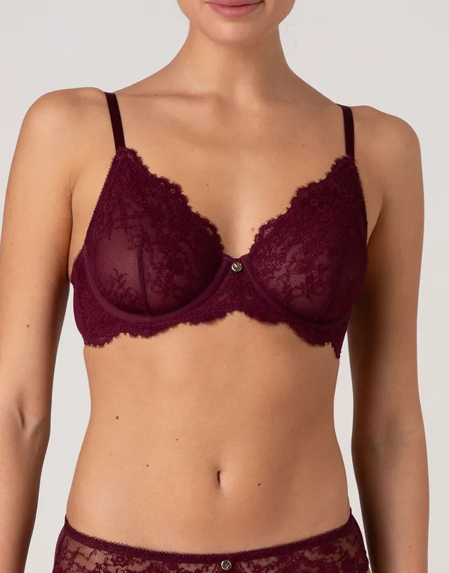 Lovable Beauty Lace reggiseno con ferretto vinaccia in pizzo