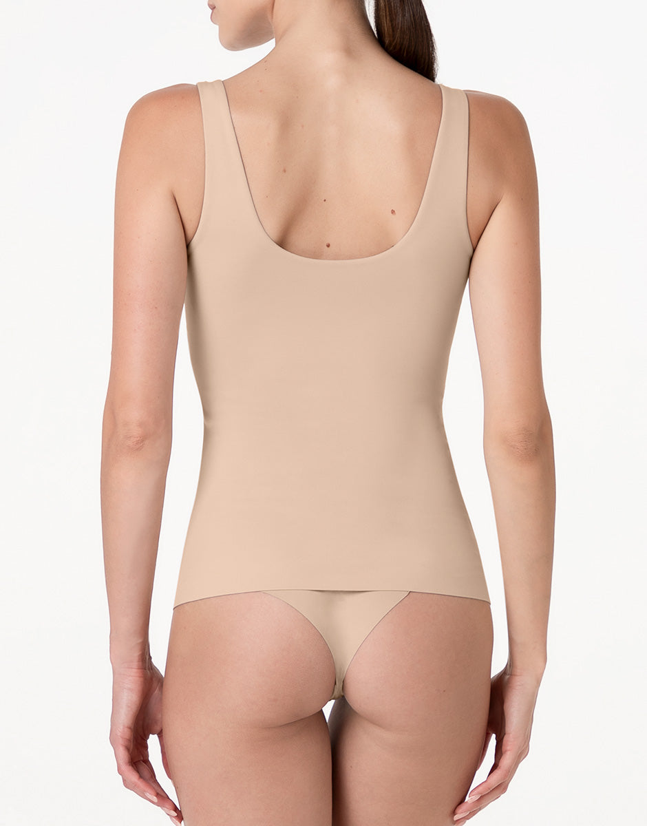 Lovable Invisible Fusion canotta scollo V nudo chiaro