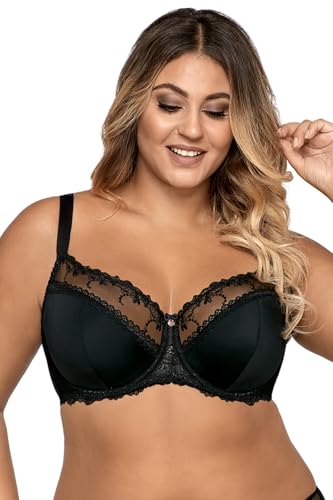 Ava 1030 Liscio reggiseno coppe piene nero 5I semi imbottito