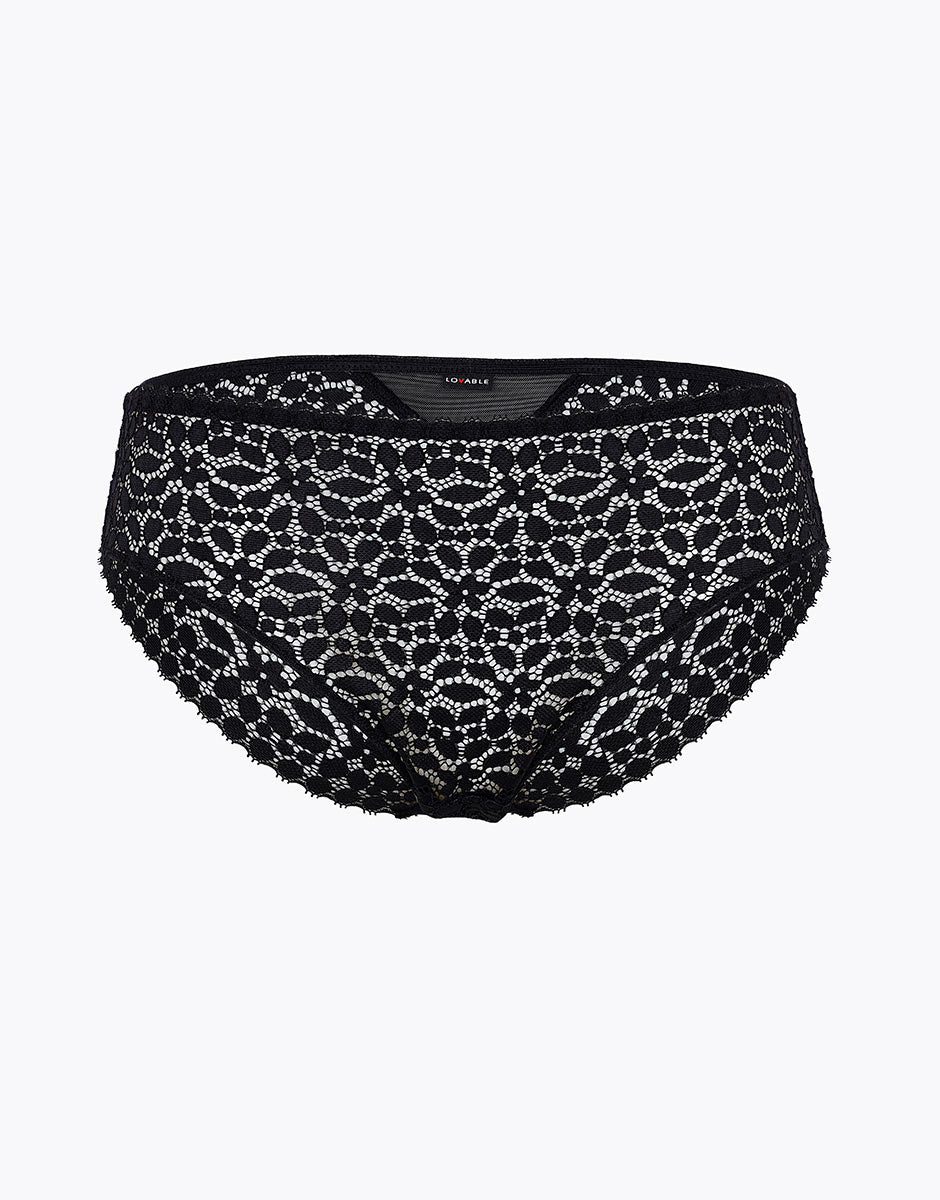 Lovable Value Elegance slip vita alta pizzo elastico nero