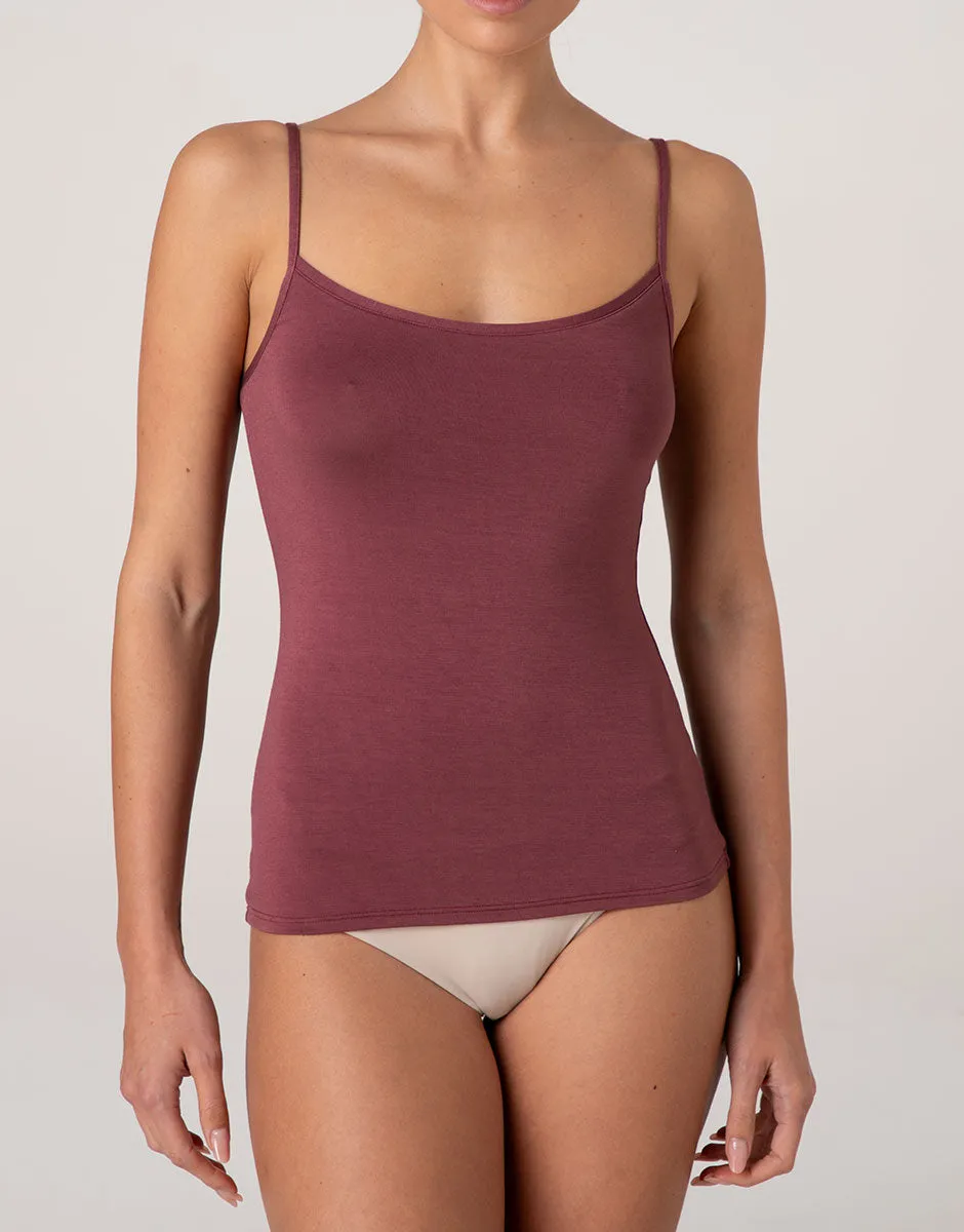 Lovable Basic Soul L7012 Top Viscosa Rosso Amaranto Spalline
