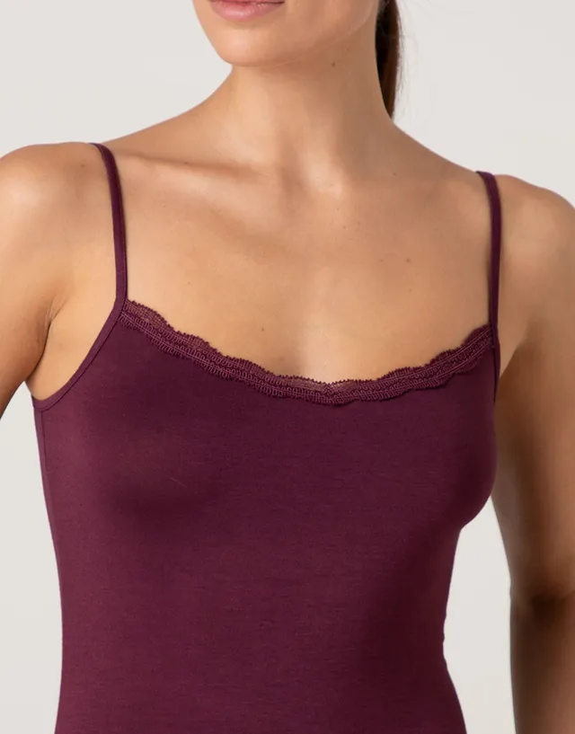 Lovable Basic Soul L7032 top vinaccia con pizzo