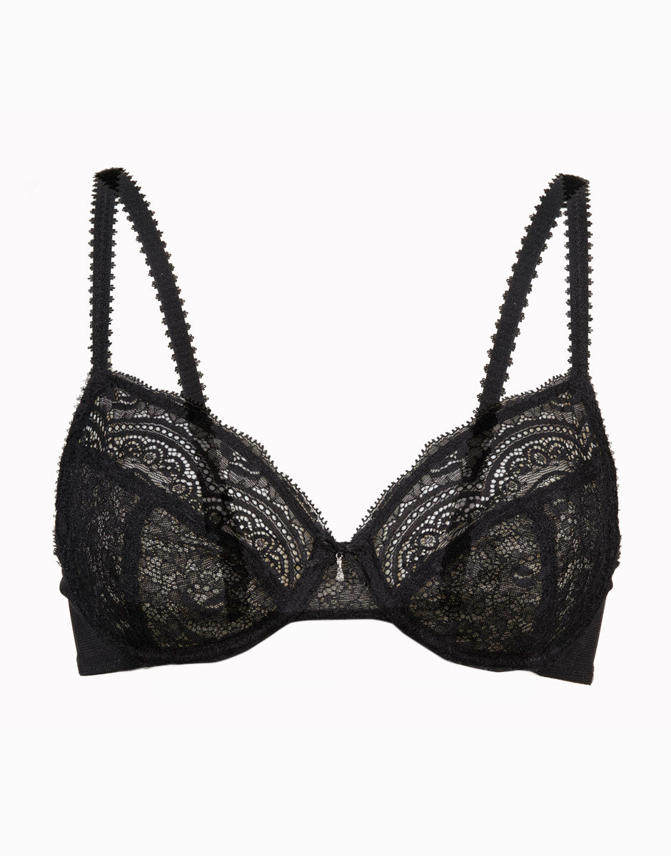 Lovable Celebrity Reggiseno con Ferretto Nero in Pizzo Elastico