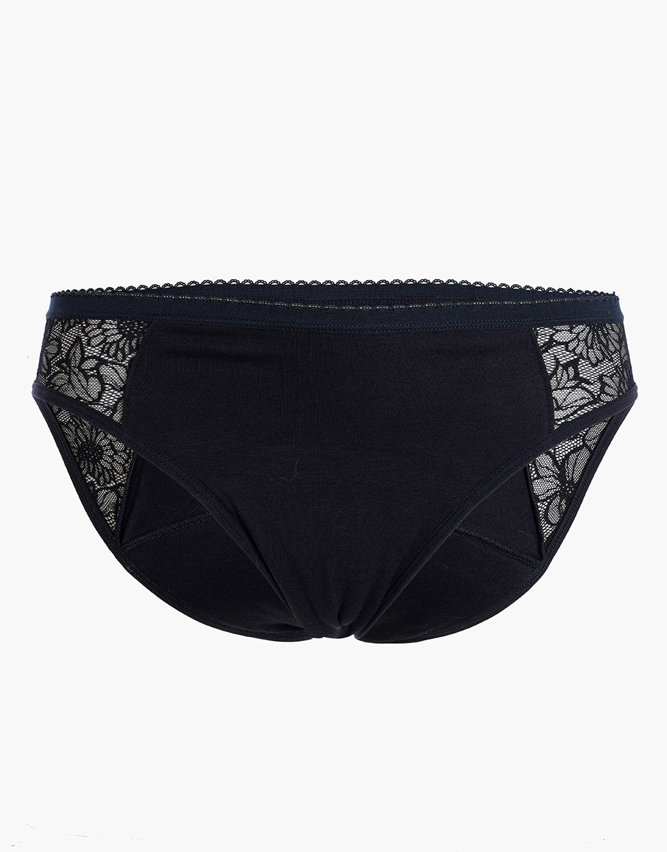 Lovable Period Panties Slip Ciclo Lavabile Nero Flusso Abbondante
