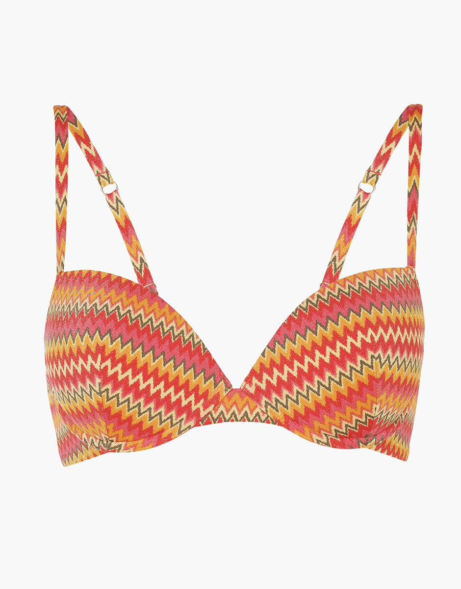 Lovable Printed Lurex L0EMTPA-13V top costume push-up zigzag multicolor