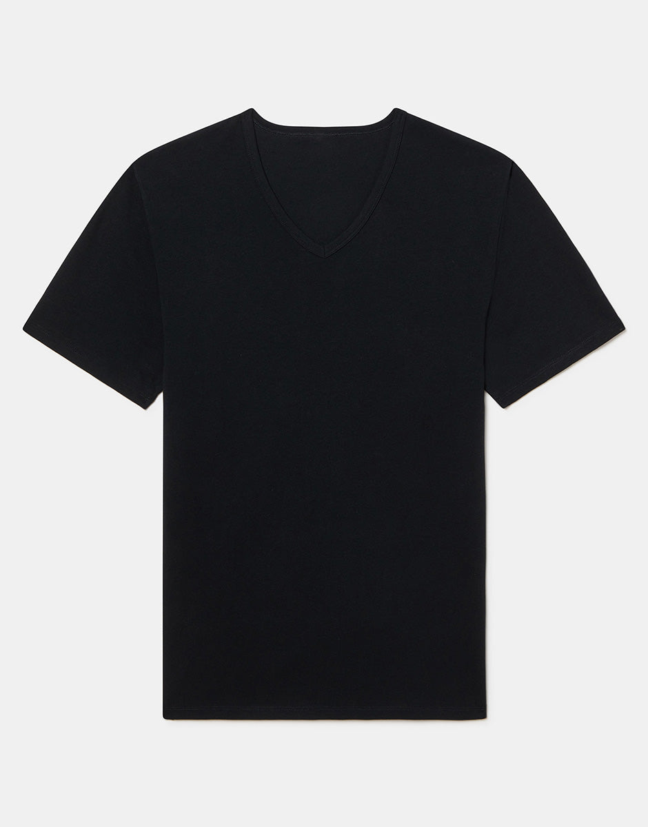 Lovable Cool Sensation t-shirt scollo V nero cotone stretch