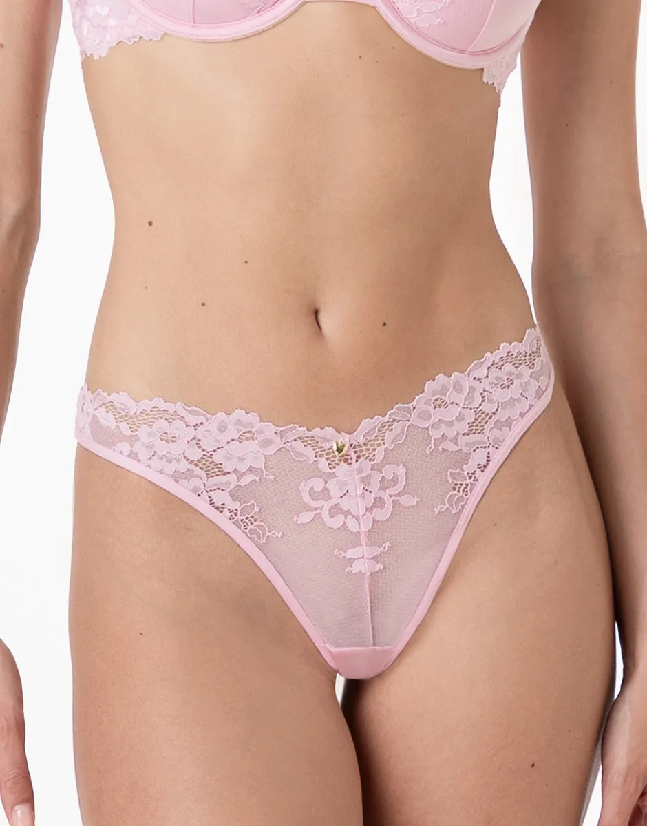 Lovable Lux Lace Perizoma pizzo rosa confetto