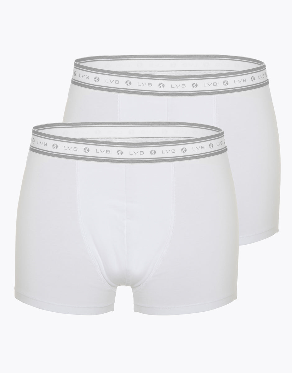 Lovable Man Boxer Cotone Biologico Bianco 2 Pezzi