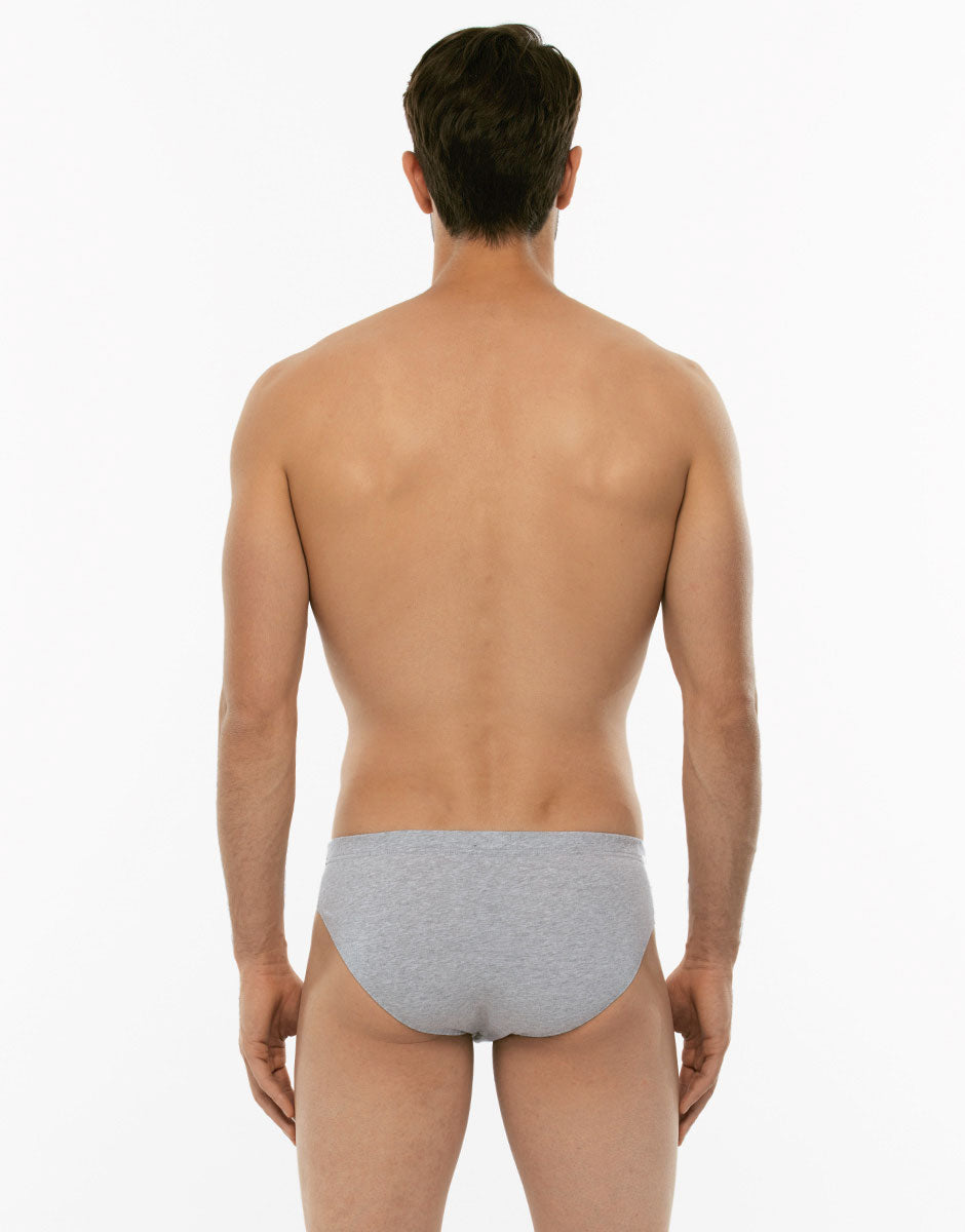 Lovable Man Pure Cotton slip uomo grigio melange bipack