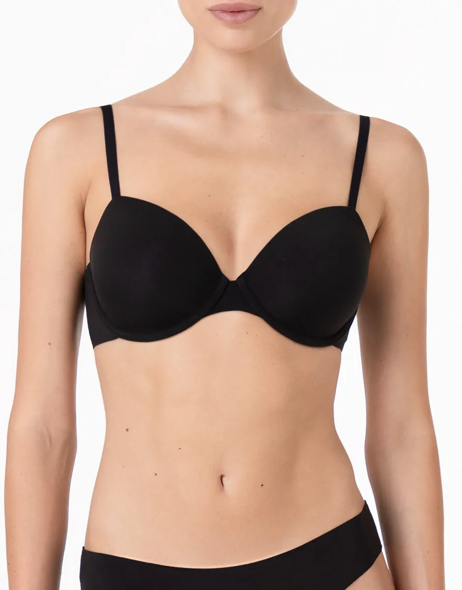 Lovable Invisible Essence reggiseno nero microfibra coppa vera