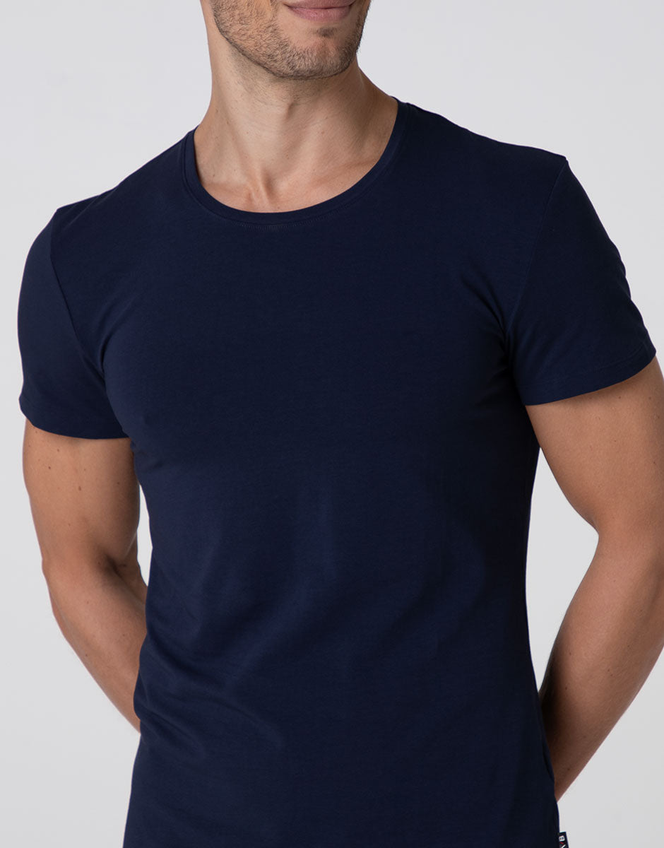 Lovable Casual Stretch Cotton t-shirt girocollo blu notte cotone