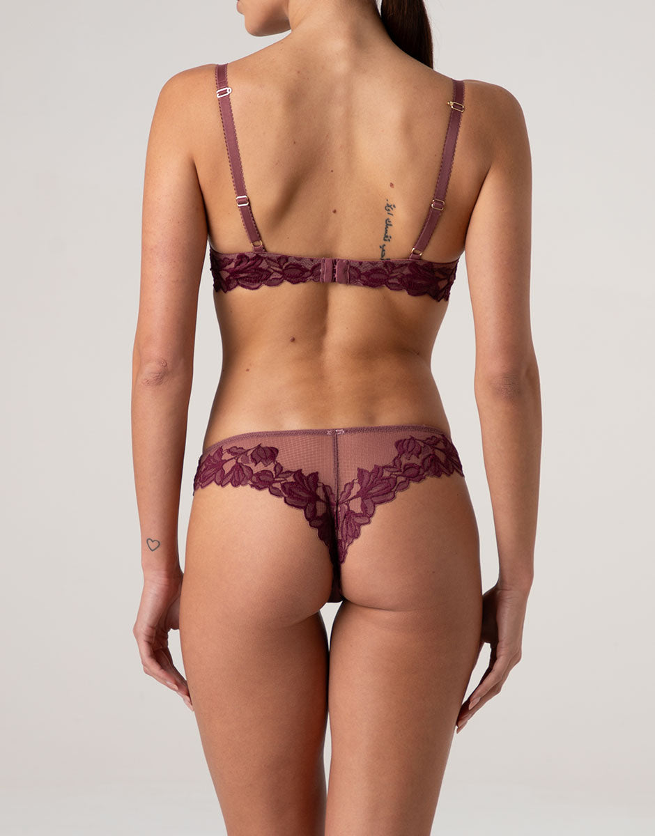 Lovable Elegant Muse reggiseno imbottito rosso amaranto e vinaccia