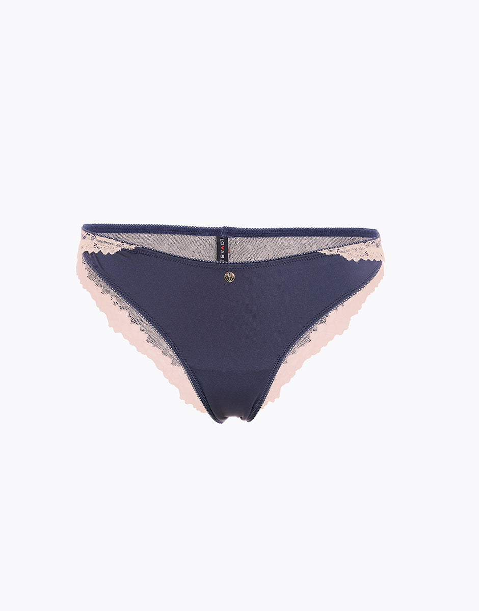 Lovable Beauty Curves brasiliano pizzo blu jeans e cappuccino