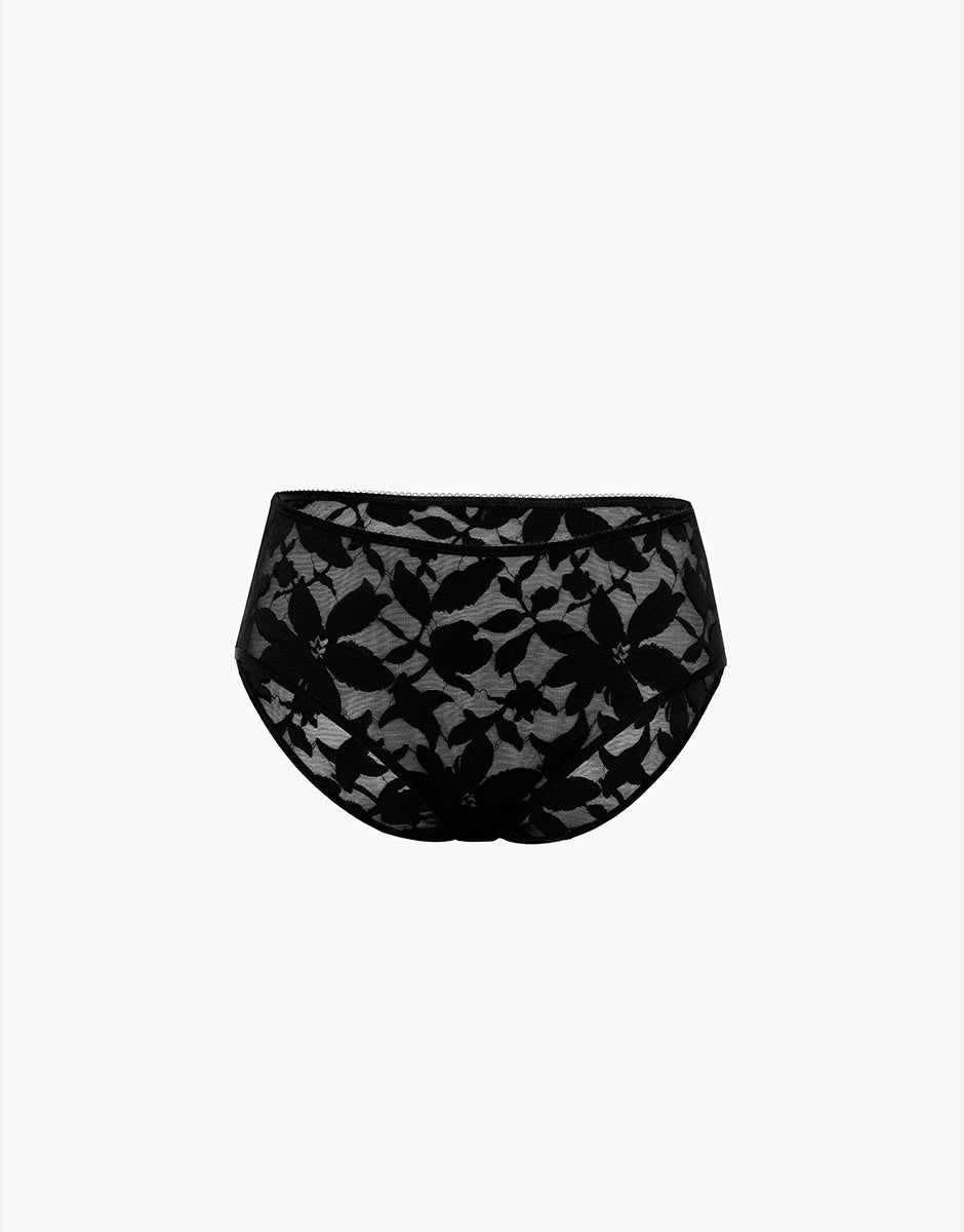Lovable Modern Bloom Lace Slip Alto pizzo nero