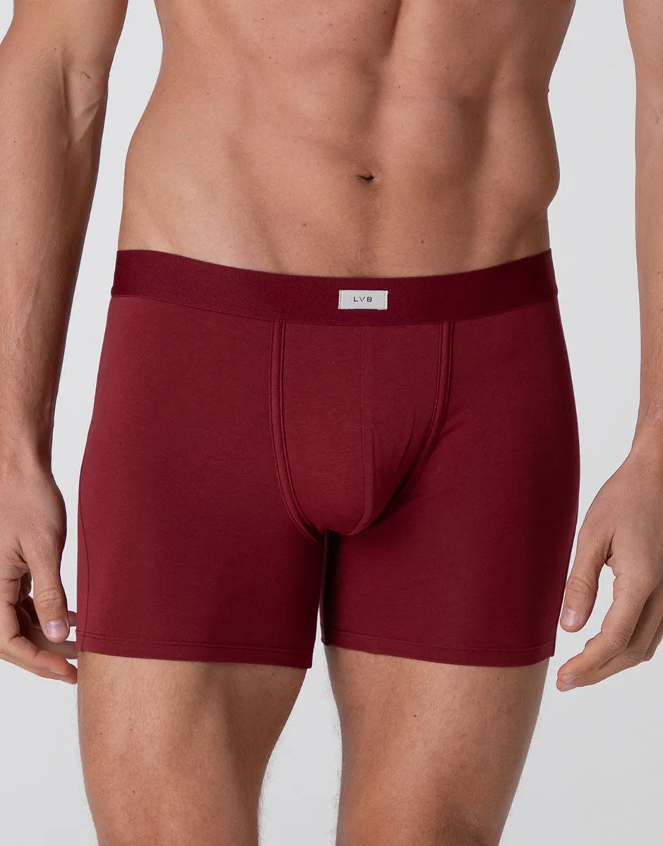 Lovable Modern Stretch Cotton boxer lungo granata cotone