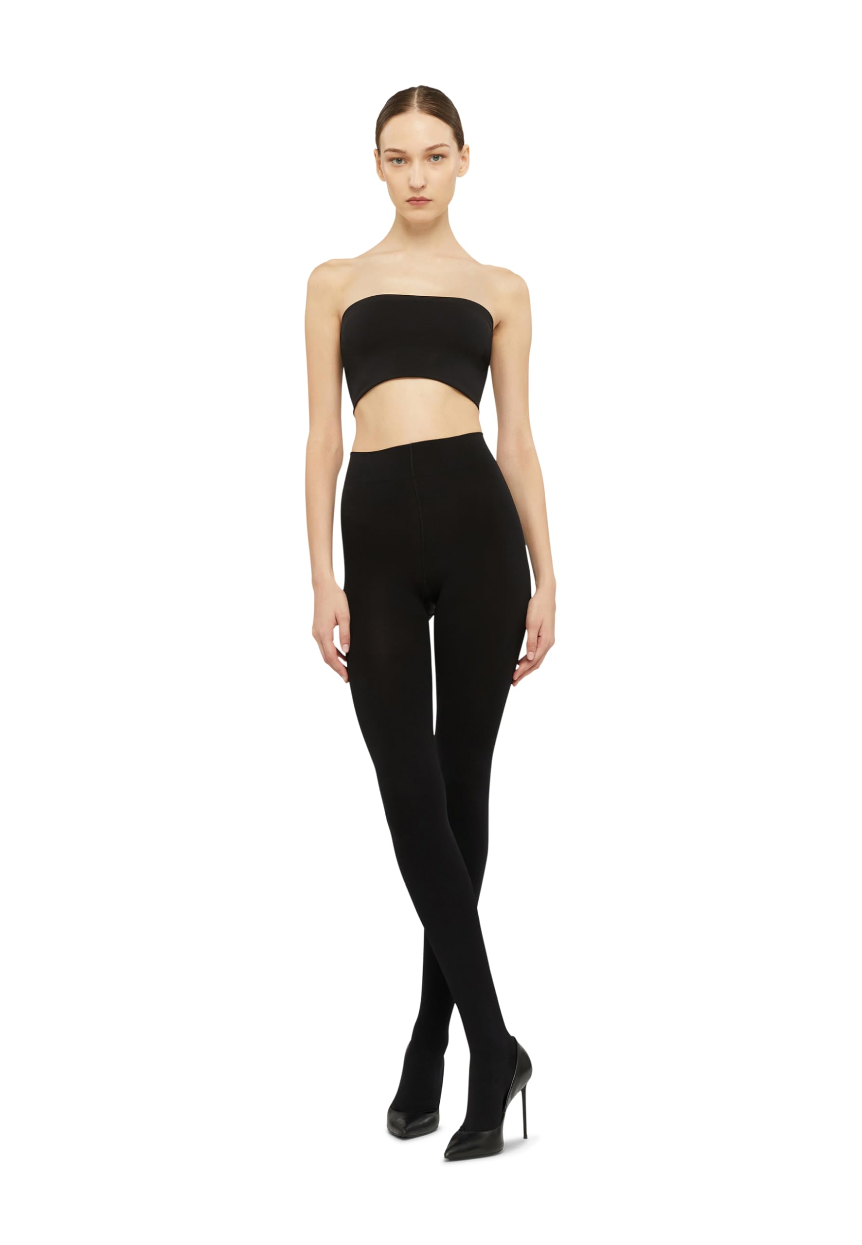 Wolford Collant 100 Den Nero L Compressione Opaco
