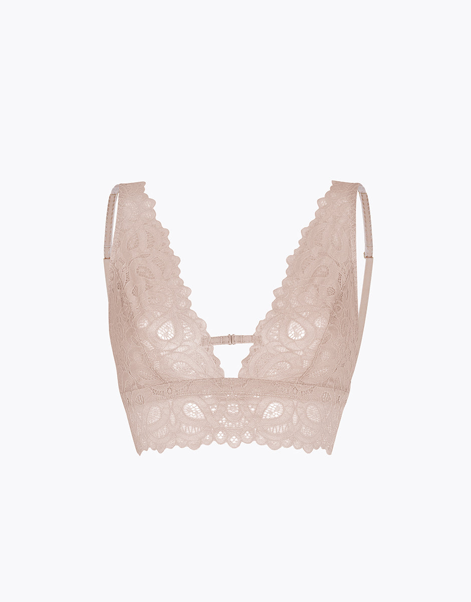 Lovable Craft Lace bralette senza ferretto pizzo cappuccino