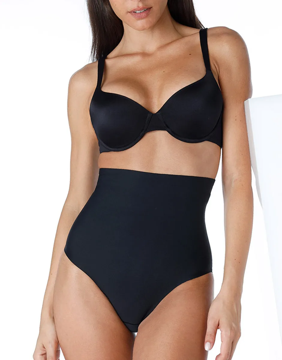 Lovable Smooth Shaping slip vita alta modellante nero microfibra