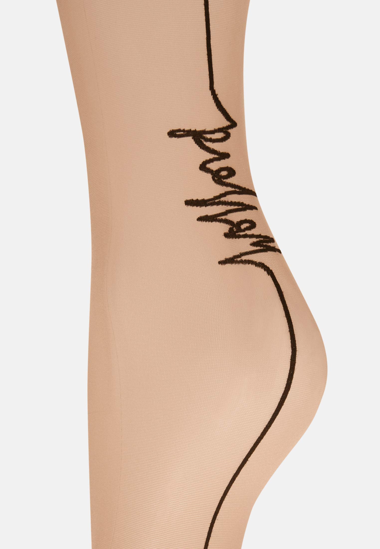 Wolford Script Backseam Collant 20 Den Logo