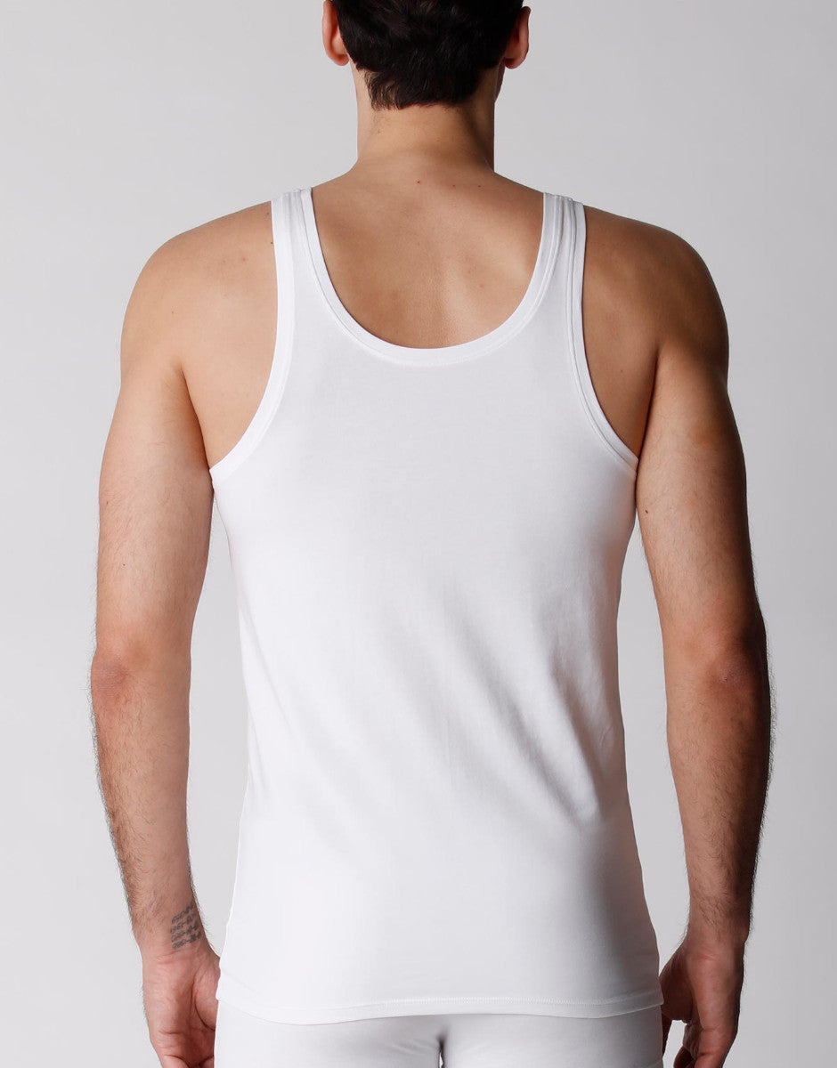 Lovable Man canotta uomo bianco 2 pezzi cotone bio