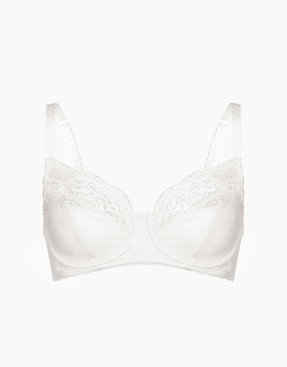 Lovable Exuberance Reggiseno con Ferretto Bianco in Pizzo Alto Sostegno