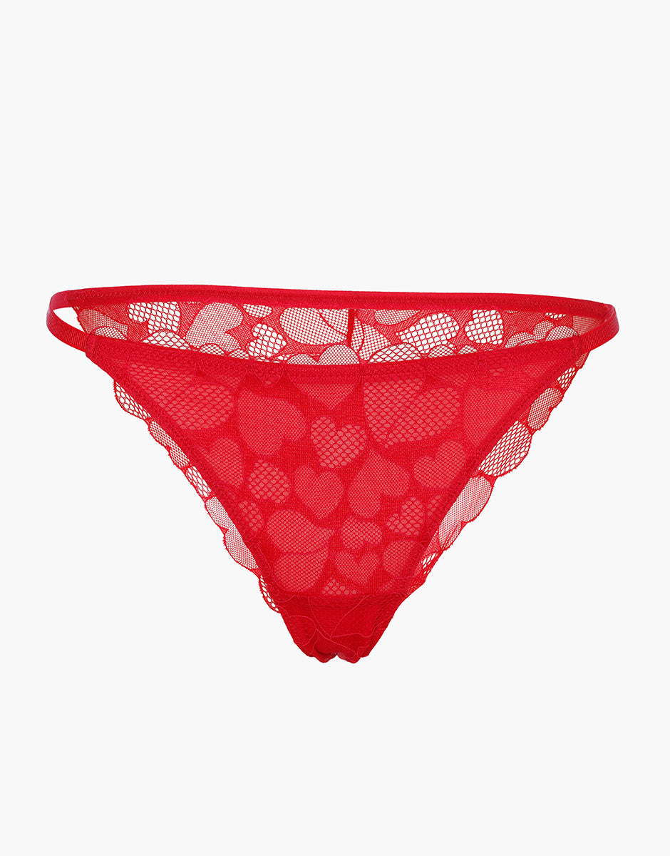 Lovable Romance Hearts brasiliano tulle rosso cuori