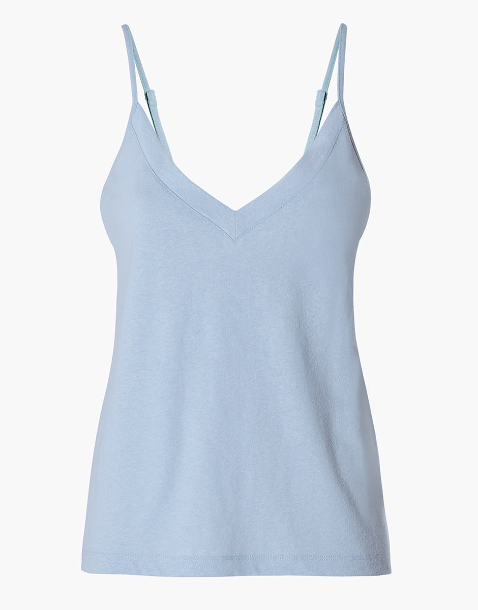 Lovable Cotton Linen L0ETP top azzurro