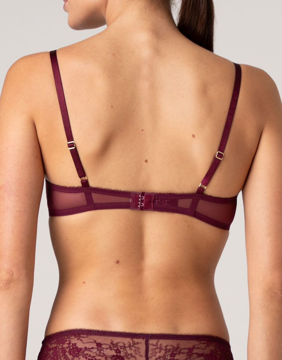 Lovable Beauty Lace reggiseno imbottito vinaccia pizzo