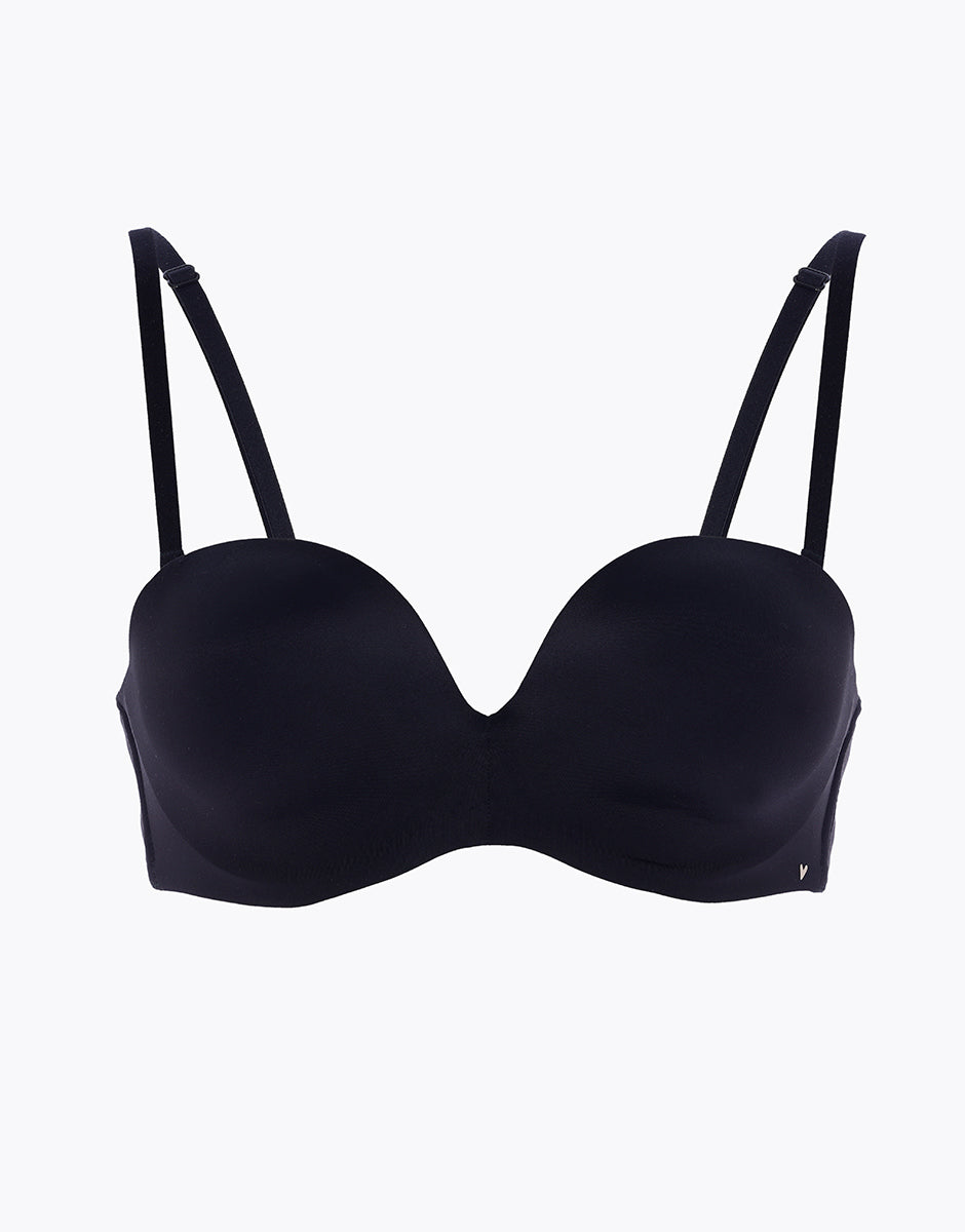 Lovable Invisible Secret balconette reggiseno nero imbottito strapless