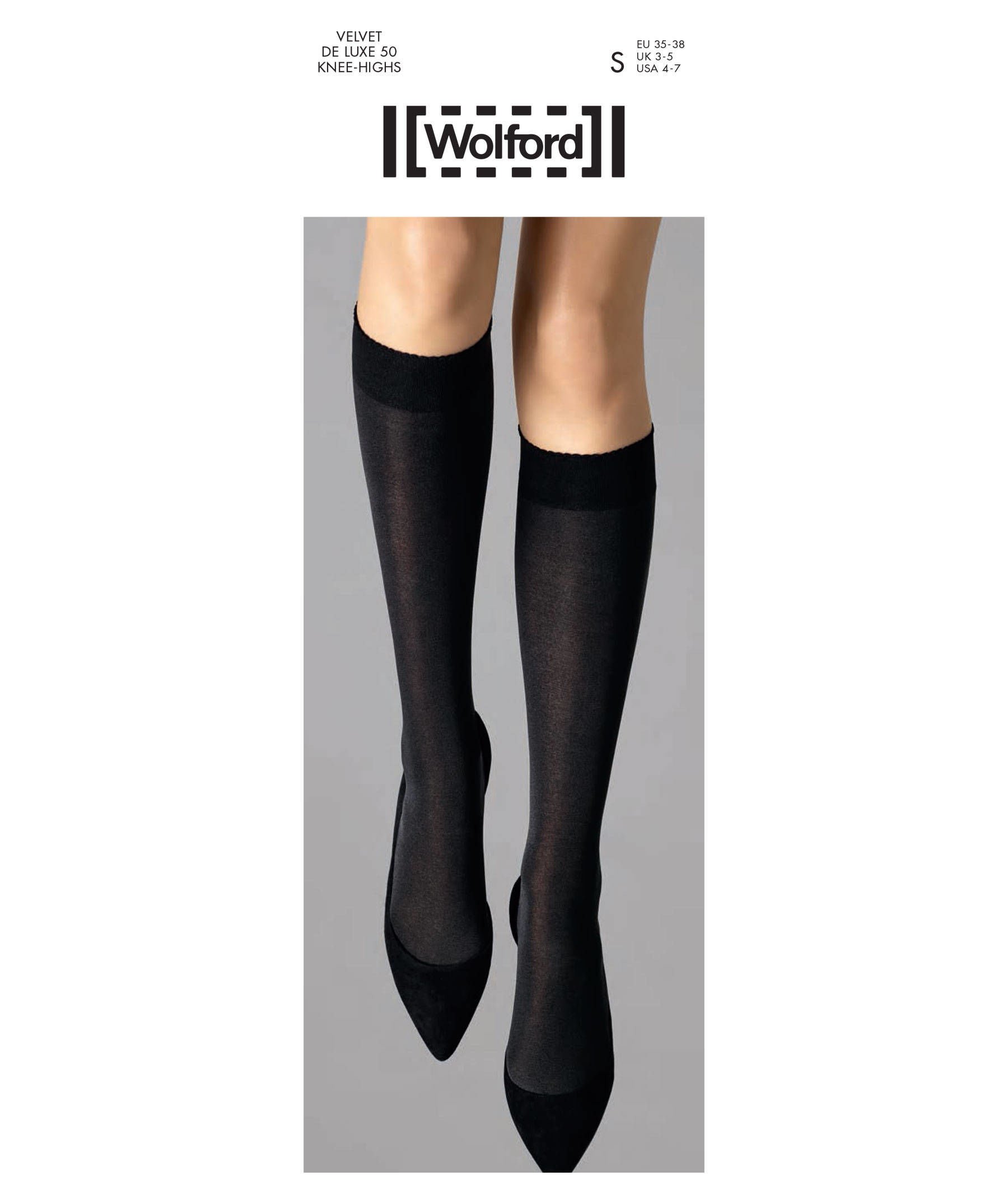 Wolford Velvet De Luxe 50 gambaletti neri coprenti