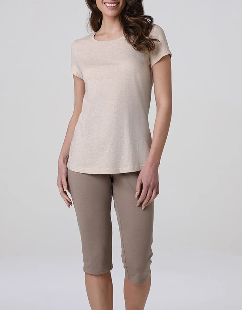 Lovable Jersey pigiama capri cappuccino manica corta cotone