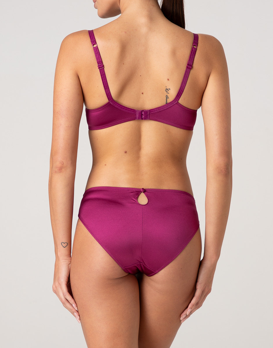 Lovable Chic Micro slip lampone viola in microfibra con bottone