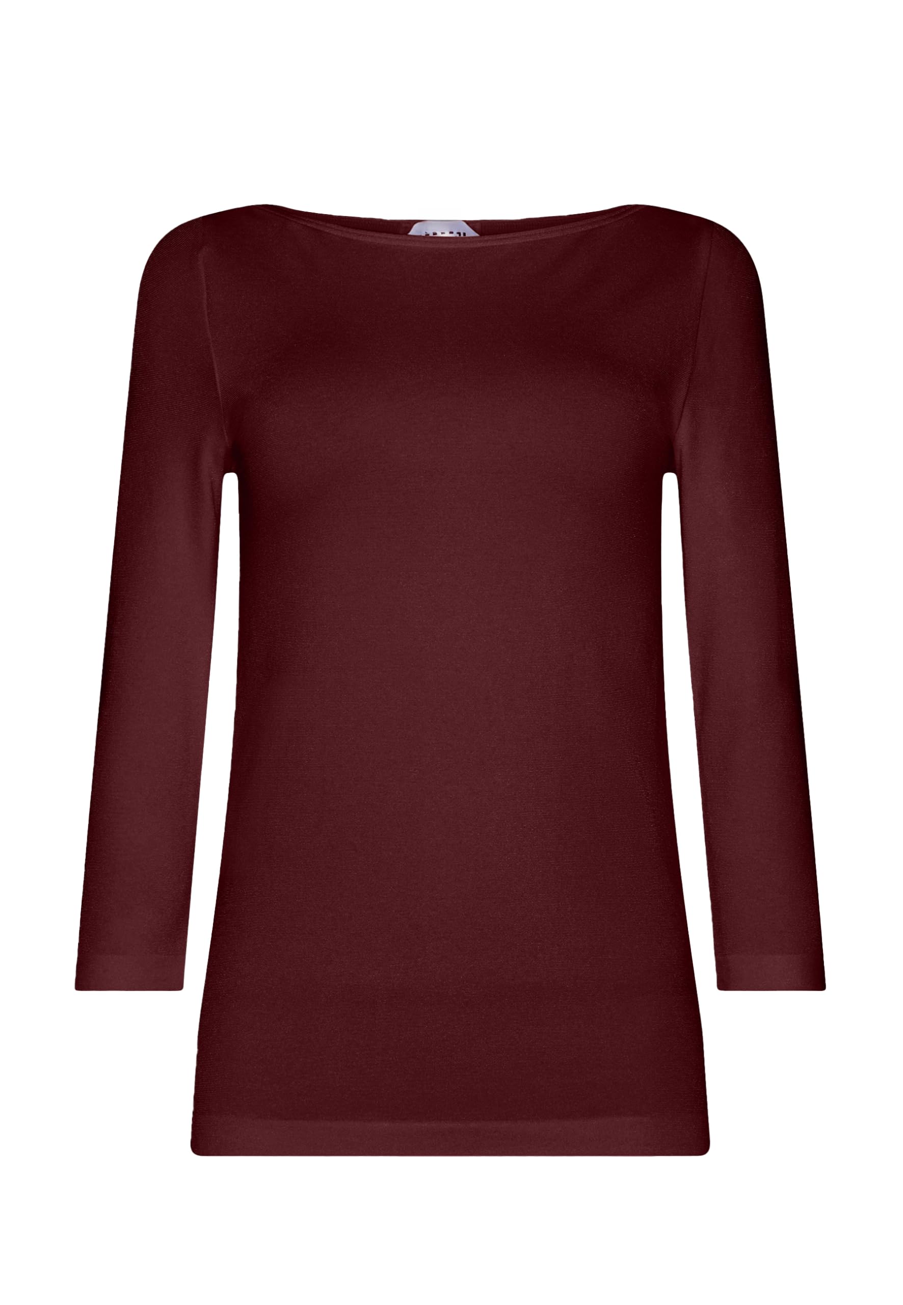 Wolford Cordoba top 3/4 scollo a barca rosso mezzanotte