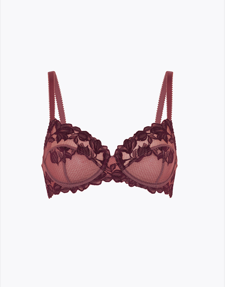 Lovable Elegant Muse reggiseno ferretto rosso pizzo coppa D