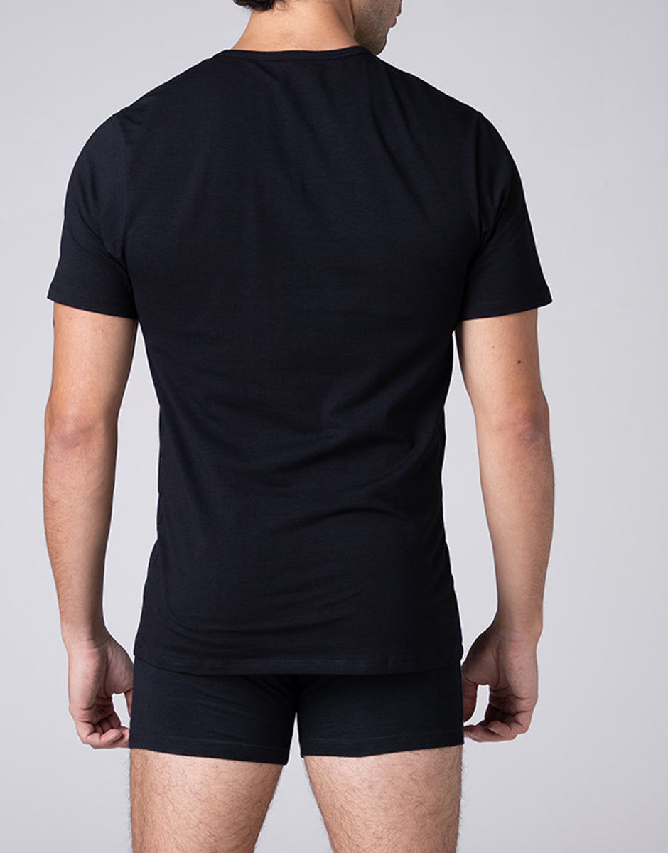 Lovable Cool Sensation t-shirt scollo V nero cotone stretch