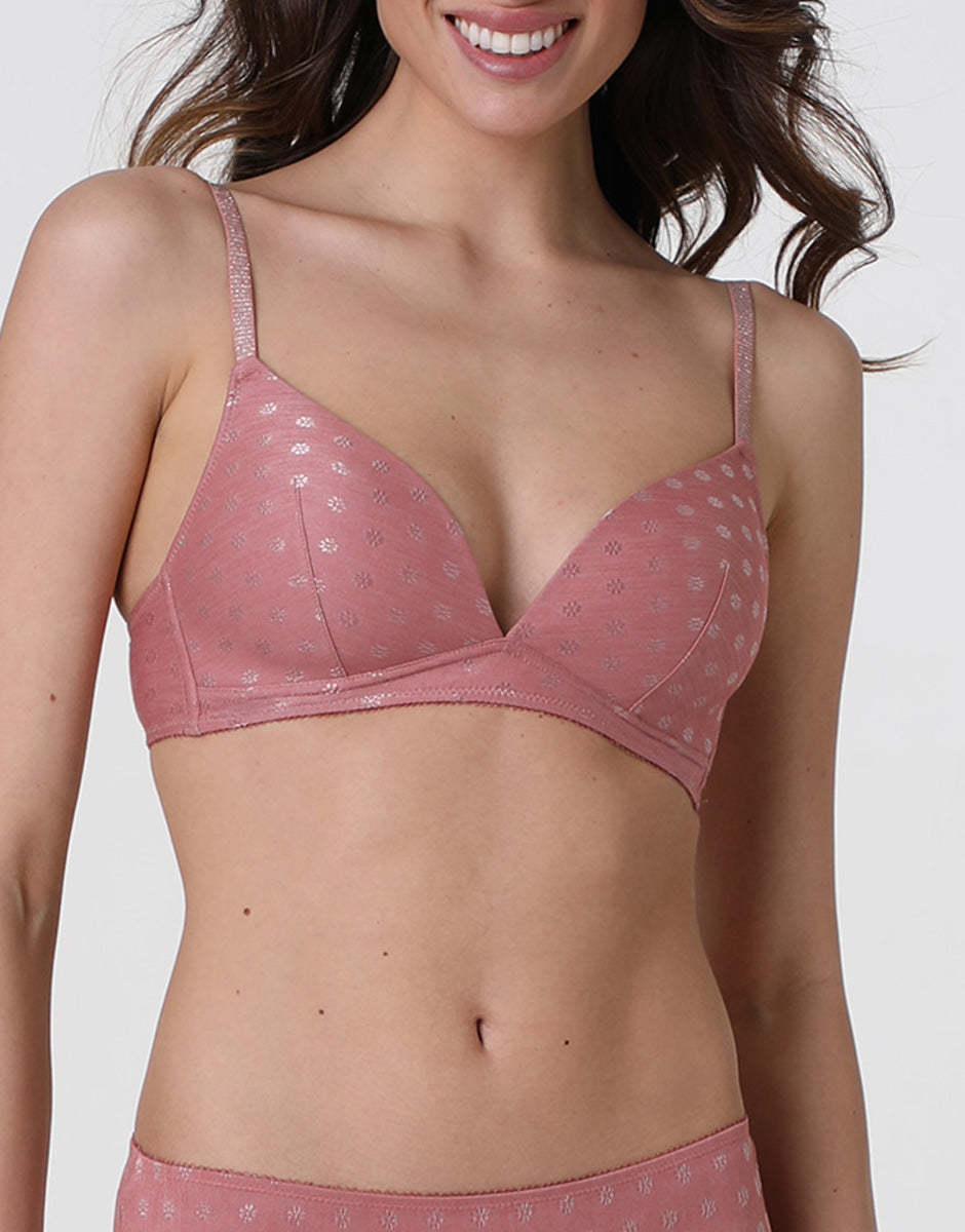 Lovable Daisy Fancy Micro reggiseno triangolo imbottito rosa polvere