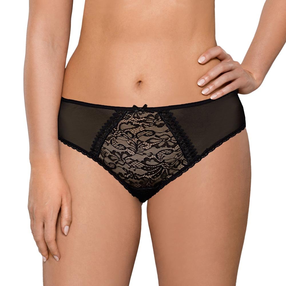Ava 1396/S Tanga Pizzo Nero Taglia M