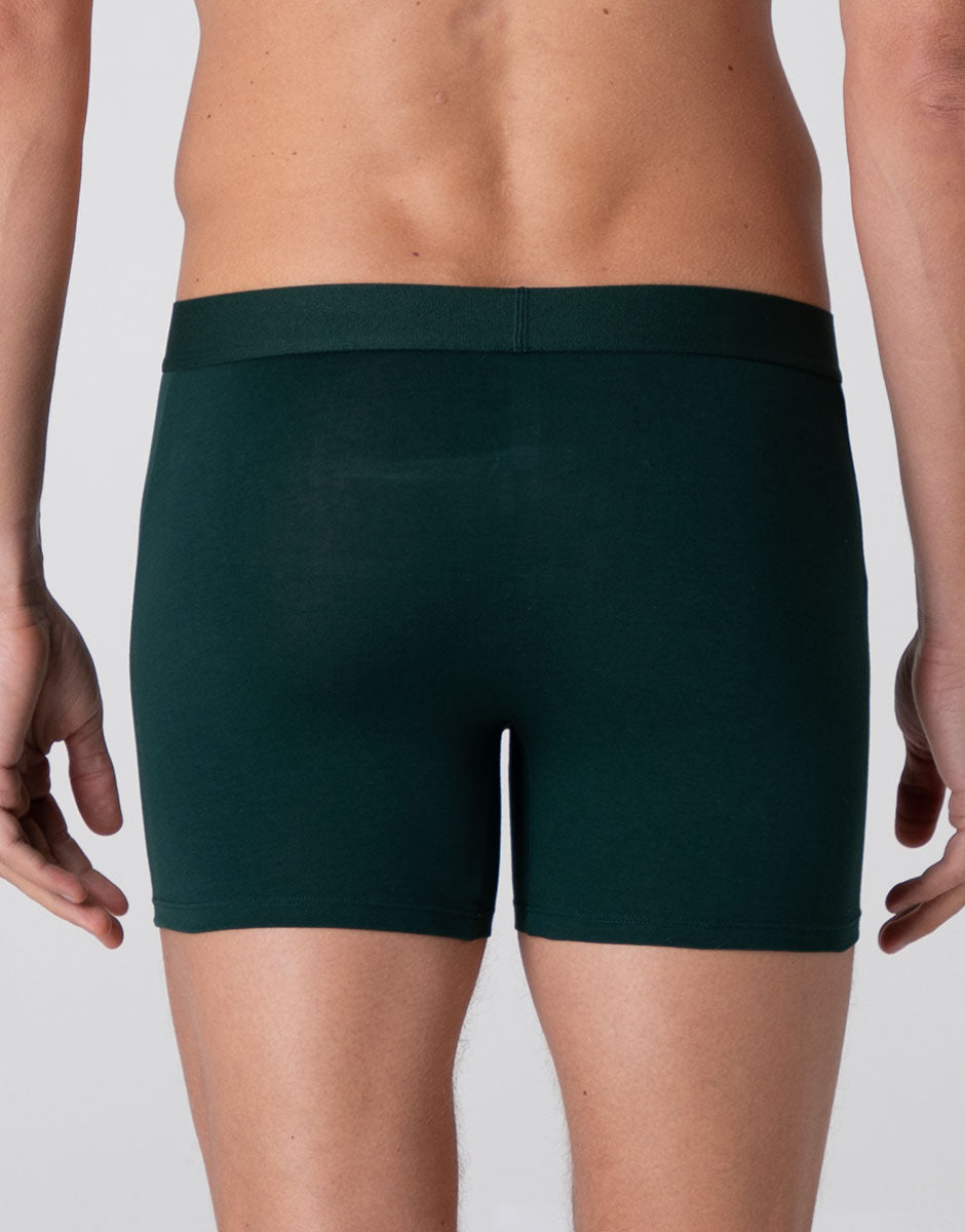 Lovable Modern Stretch Cotton boxer lungo verde scuro