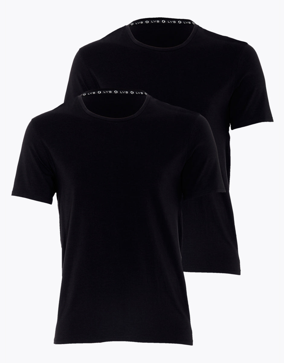 Lovable Man t-shirt scollo a V cotone bio nero x2