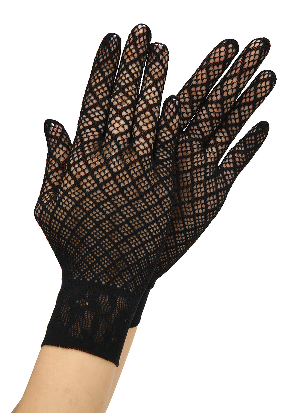 Baci Diamond Guanti Neri Jacquard Eleganti