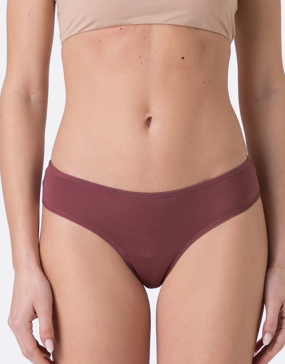 Lovable Invisible brasiliano slip rosso amaranto senza cuciture