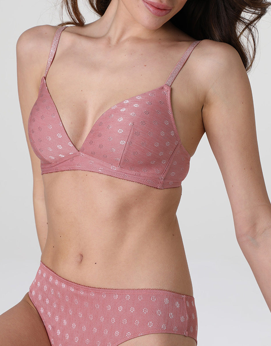 Lovable Daisy Fancy Micro reggiseno triangolo imbottito rosa polvere