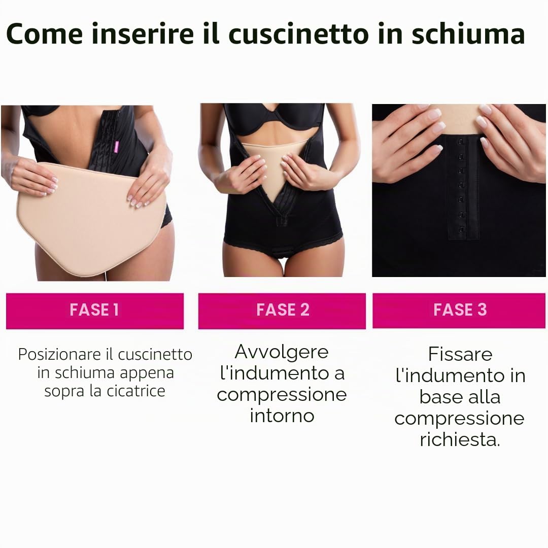 Lipoelastic KPad inserto schiuma nero S-M