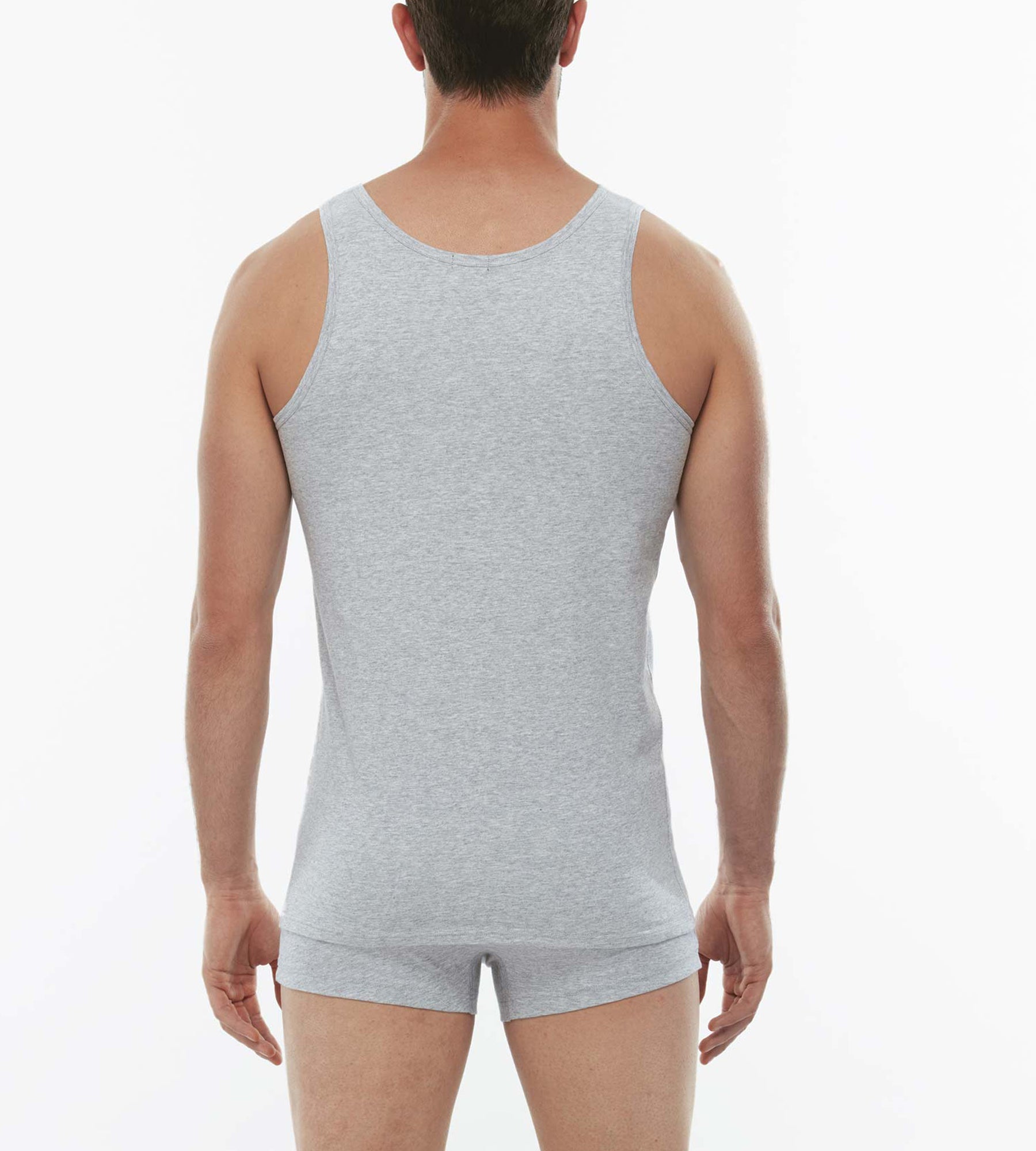 Lovable Man 100% Pure Cotton canotta uomo grigio melange cotone