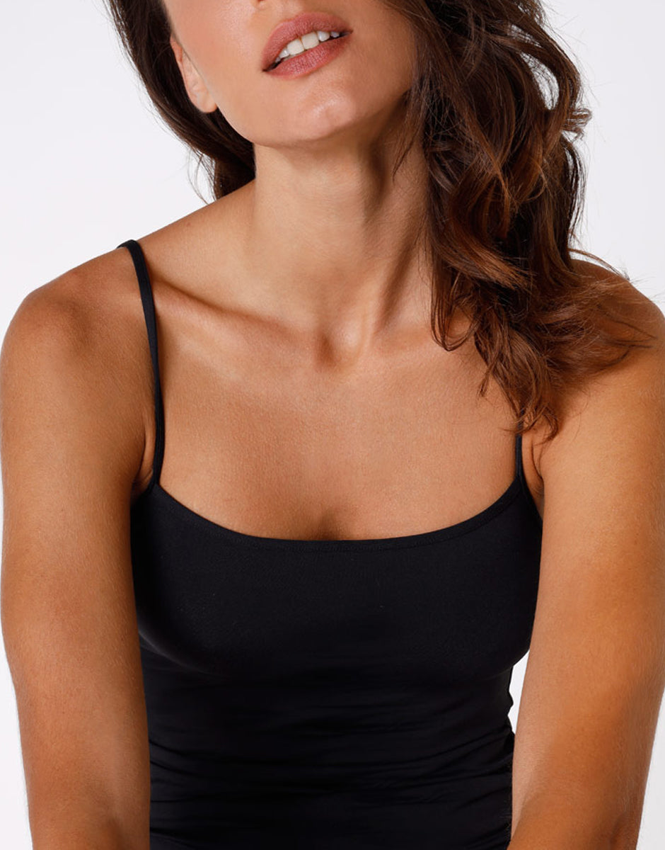 Lovable Basic Soul Top Liscio Nero in Microfibra