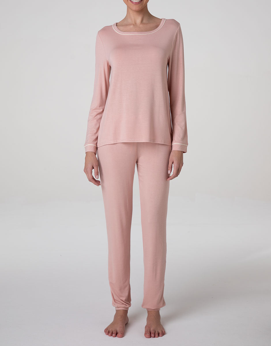 Lovable Casacca Pigiama Viscosa Rosa Blush Manica Lunga