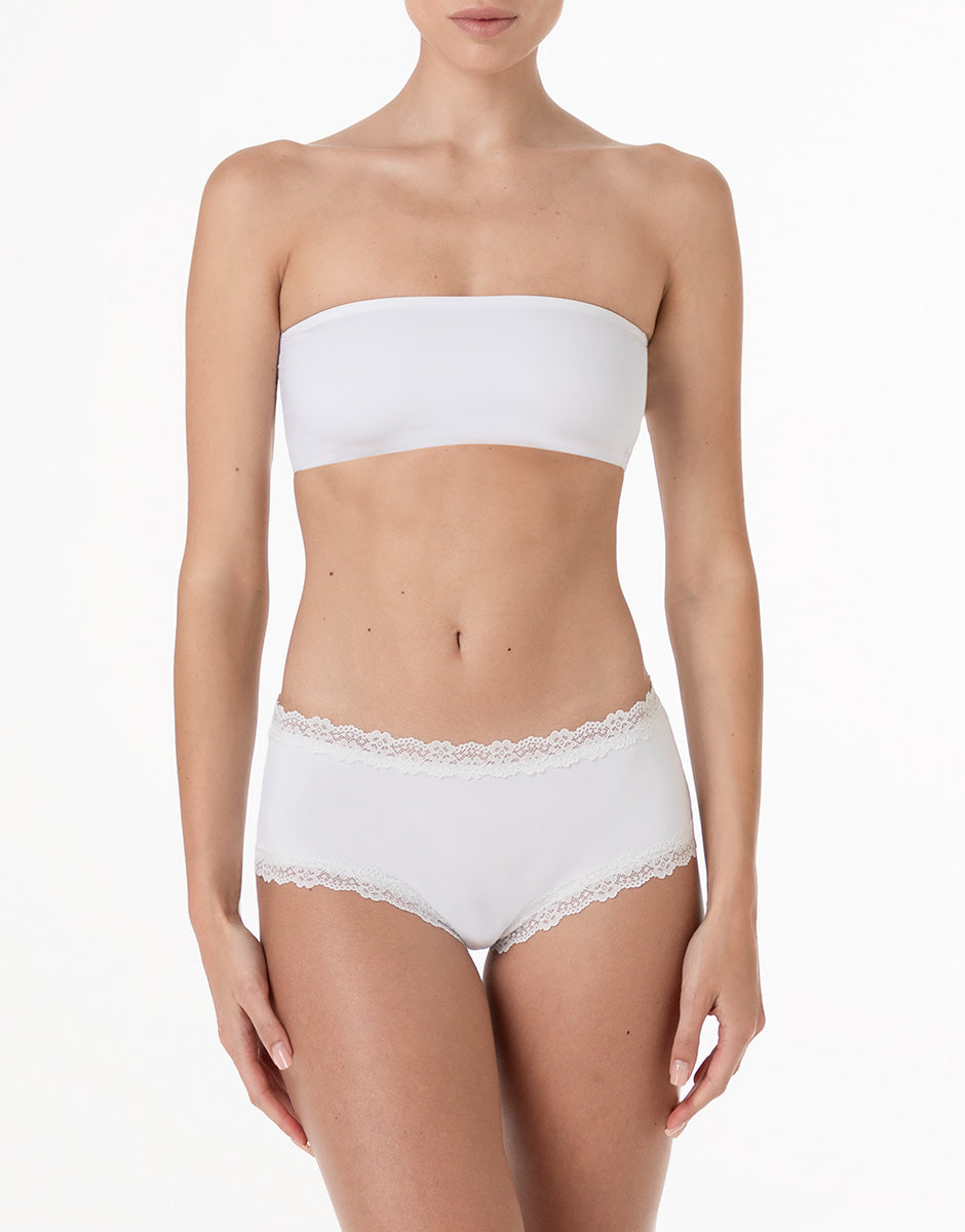 Lovable Lacy Micro culotte bianca microfibra e pizzo