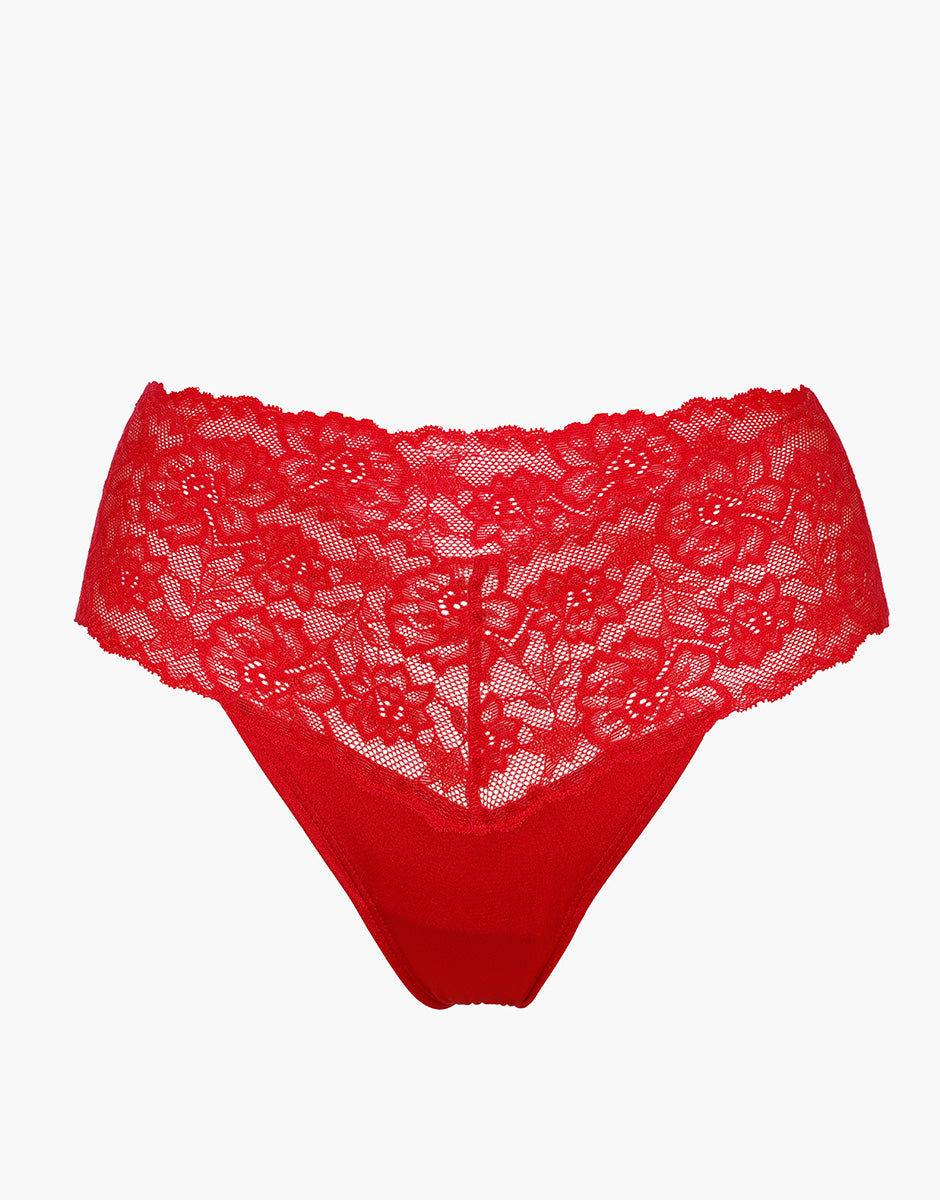 Lovable Table Panties brasiliano cotone rosso