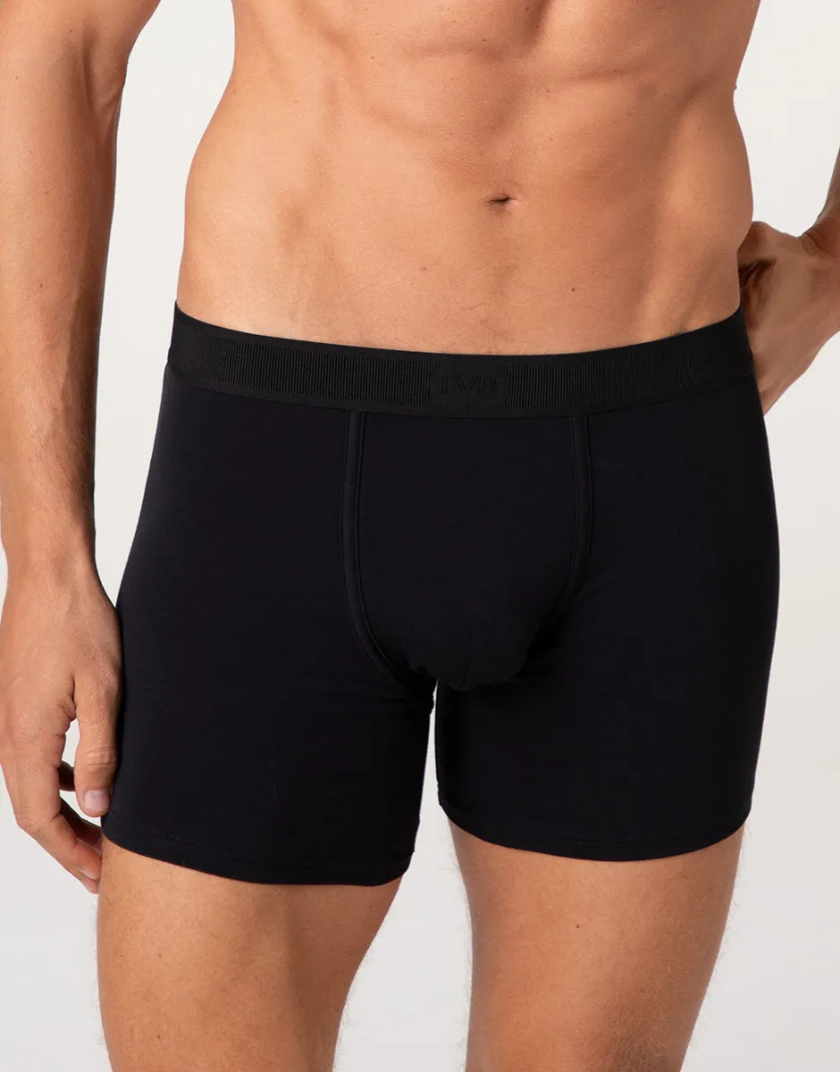 Lovable Man Signature Cotton Boxer lungo nero